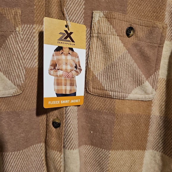 ZeroXposur Tan and Cream Plaid Shirt - Picture 5 of 5